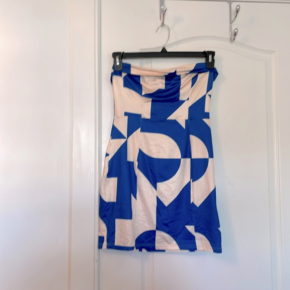 HELLO MOLLY BODYCON SPANDEX STRAPLESS WITH FOLDOVER DRESS SIZE M / US 6